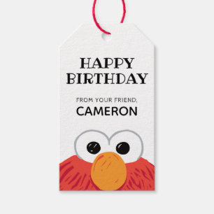 Sesame Street Elmo Chalkboard Happy Birthday From Gift Tags