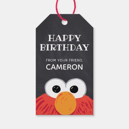 Sesame Street Elmo Chalkboard Happy Birthday From Gift Tags