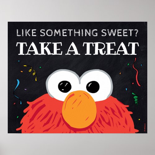 Sesame Street _ Elmo Chalkboard Take A Treat Poster