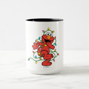 Sesame Street Elmo Christmas Lights Mug
