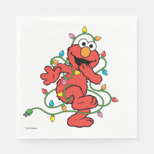 Sesame Street   Elmo Christmas Lights Napkins