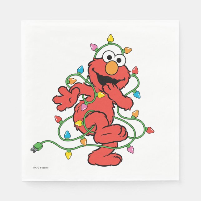 Sesame Street | Elmo Christmas Lights Napkins (Front)