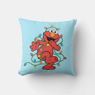 Sesame Street Elmo Christmas Lights Throw Pillow
