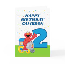 Sesame Street Elmo Chugga Chugga Two Two Birthday Card
