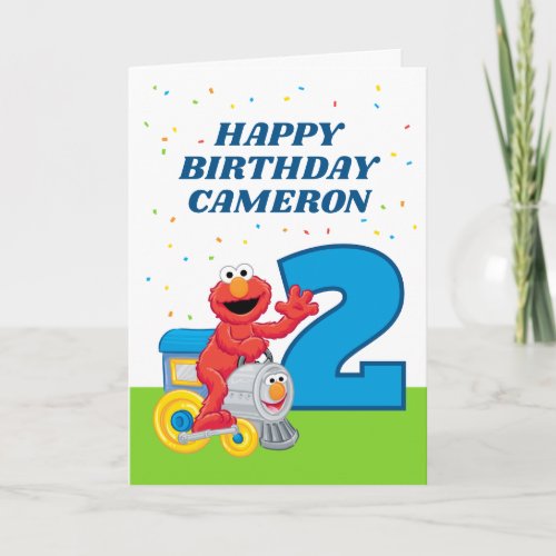 Sesame Street Elmo Chugga Chugga Two Two Birthday Card