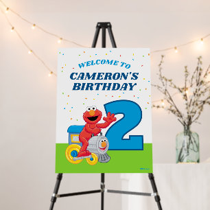 Sesame Street Elmo Chugga Chugga Two Two Birthday Foam Board