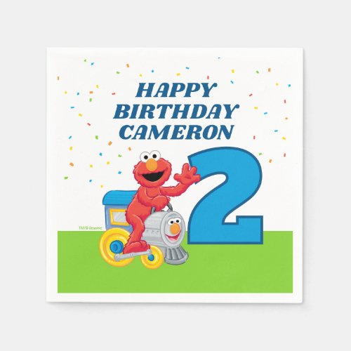 Sesame Street Elmo Chugga Chugga Two Two Birthday Napkins