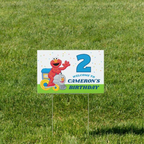 Sesame Street Elmo Chugga Chugga Two Two Birthday Sign