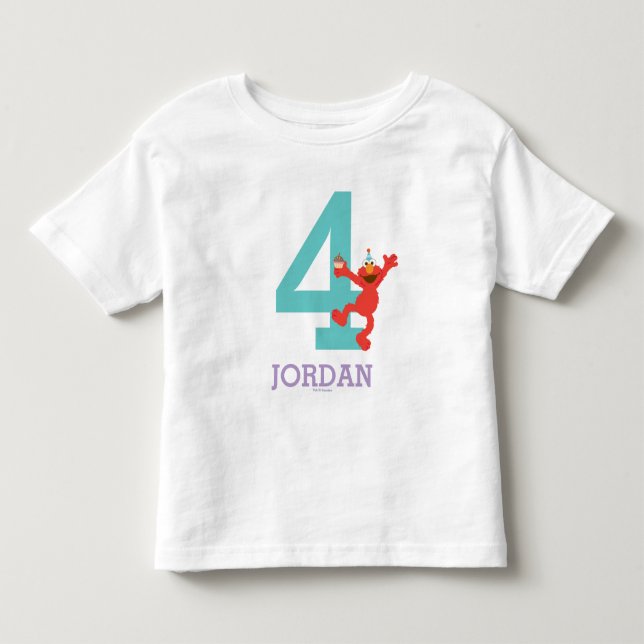 Sesame Street | Elmo - Confetti 4th Birthday Toddler T-shirt (Front)