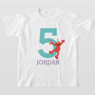Sesame Street Elmo - Confetti 5th Birthday T-Shirt
