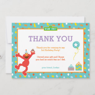 Sesame Street   Elmo - Confetti Birthday Thank You Card