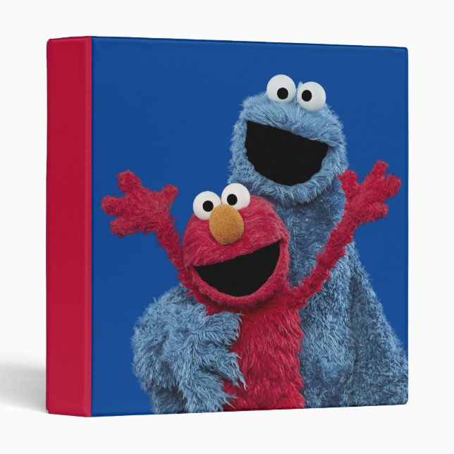 Sesame Street | Elmo & Cookie Monster 3 Ring Binder (Front/Spine)