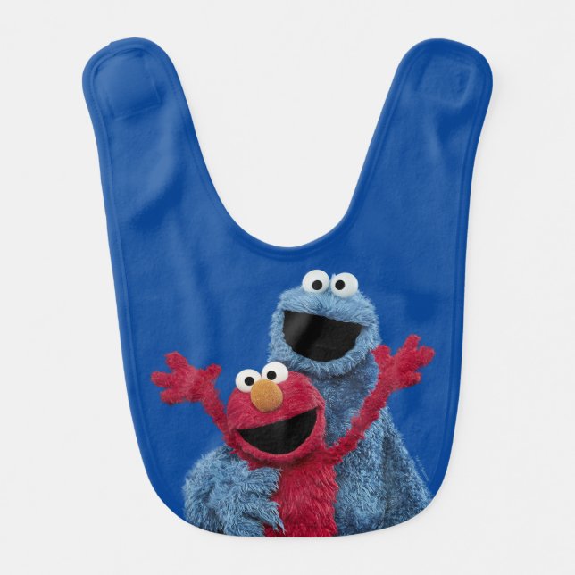 Sesame Street | Elmo & Cookie Monster Baby Bib (Front)