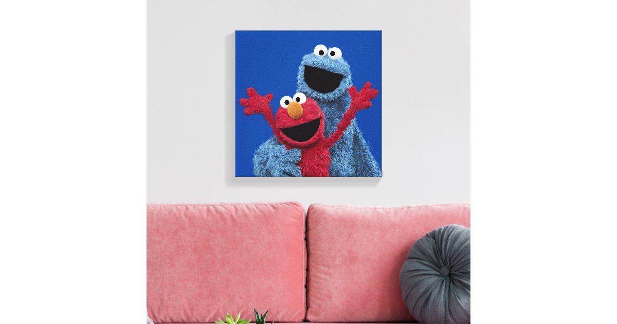 Sesame Street | Elmo & Cookie Monster Canvas Print | Zazzle