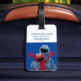 Sesame Street   Elmo & Cookie Monster Luggage Tag
