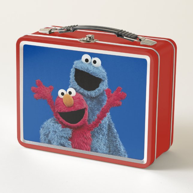 Sesame Street | Elmo & Cookie Monster Metal Lunch Box (Front)