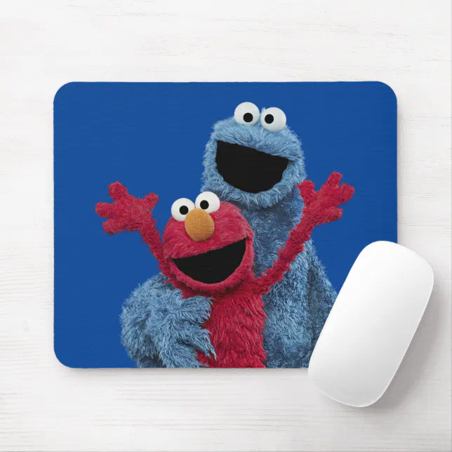 Sesame Street | Elmo & Cookie Monster Mouse Pad | Zazzle