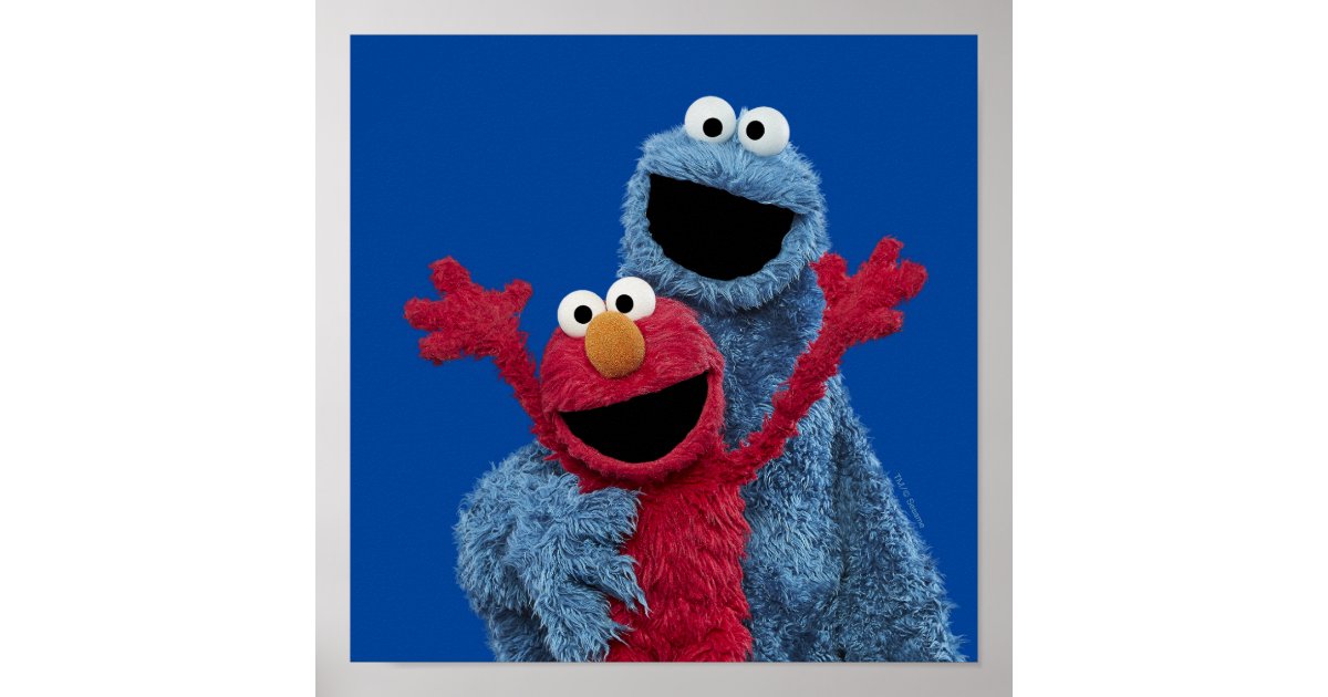 Sesame Street | Elmo & Cookie Monster Poster | Zazzle