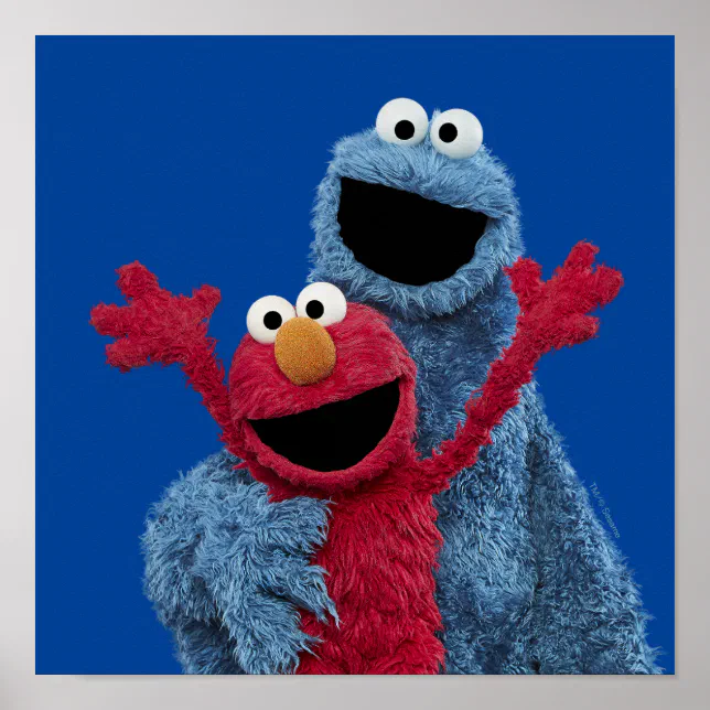 Sesame Street | Elmo & Cookie Monster Poster | Zazzle
