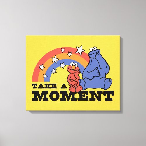 Sesame Street  Elmo  Cookie Take a Moment Canvas Print