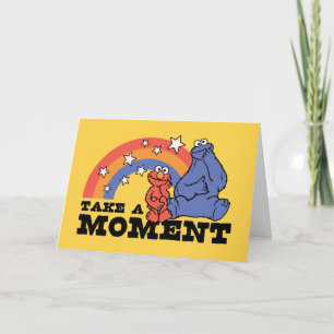 Sesame Street Elmo & Cookie Take a Moment Holiday Card