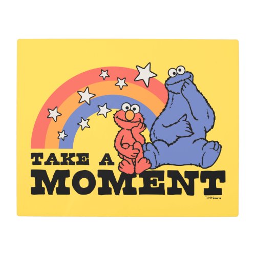 Sesame Street  Elmo  Cookie Take a Moment Metal Print