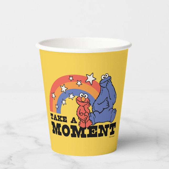 Sesame Street | Elmo & Cookie Take a Moment Paper Cups (Front)