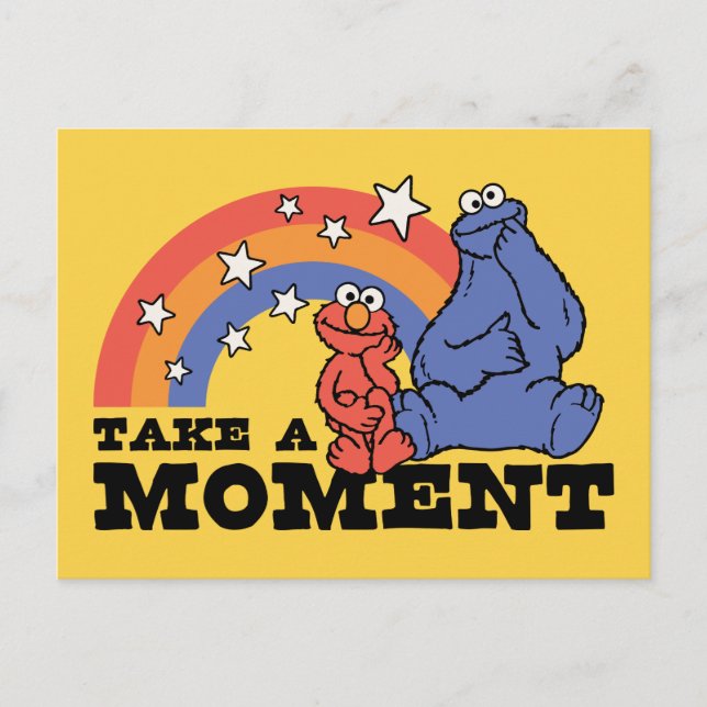 Sesame Street | Elmo & Cookie Take a Moment Postcard (Front)
