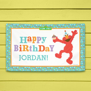 Sesame Street Elmo - Cupcake & Confetti Birthday Banner