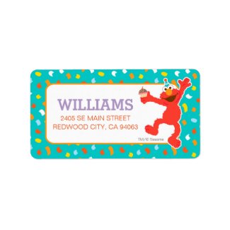 Sesame Street | Elmo - Cupcake & Confetti Birthday Label