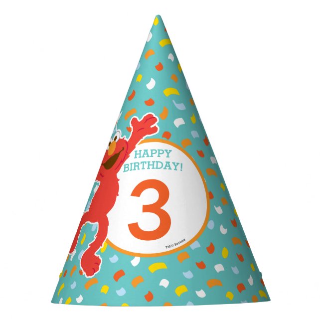 Sesame Street | Elmo - Cupcake & Confetti Birthday Party Hat (Front)