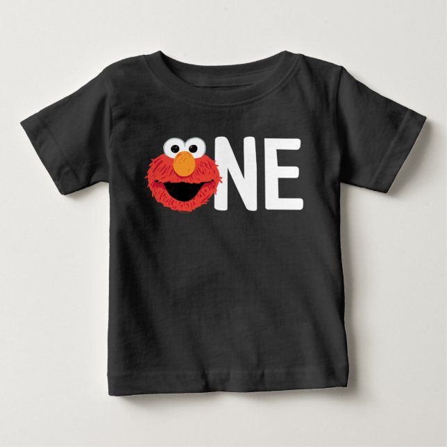 Sesame Street | Elmo Face I'm One Birthday Baby T-Shirt (Front)