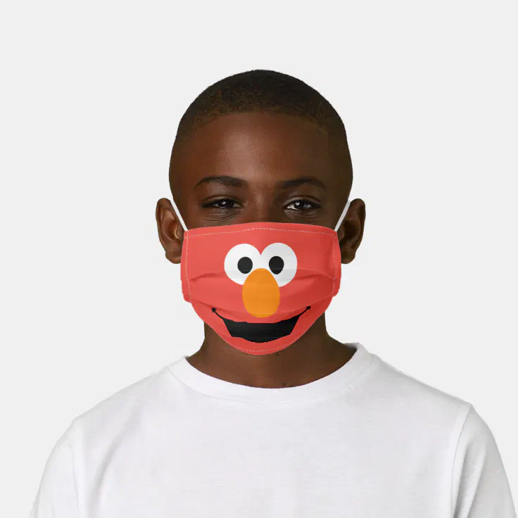 Sesame Street Elmo Face Kids' Cloth Face Mask | Zazzle