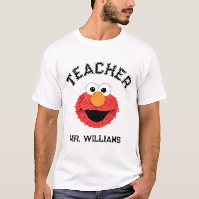 Sesame Street | Elmo Face Teacher T-Shirt (Front)
