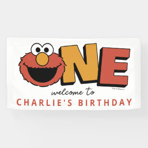 Sesame Street Elmo - First Birthday Banner