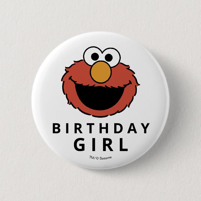 Sesame Street | Elmo - First Birthday Button (Front)