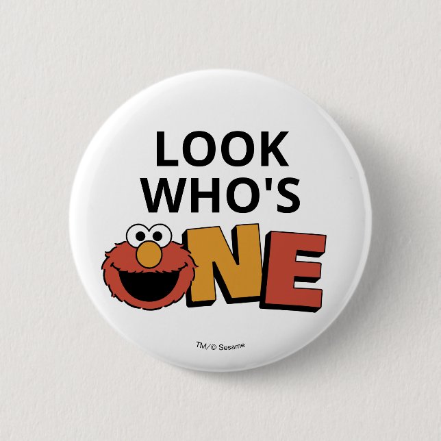 Sesame Street | Elmo - First Birthday Button (Front)