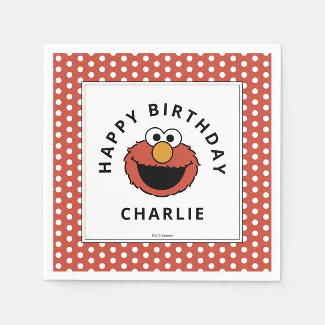Sesame Street | Elmo - First Birthday Napkins (Front)