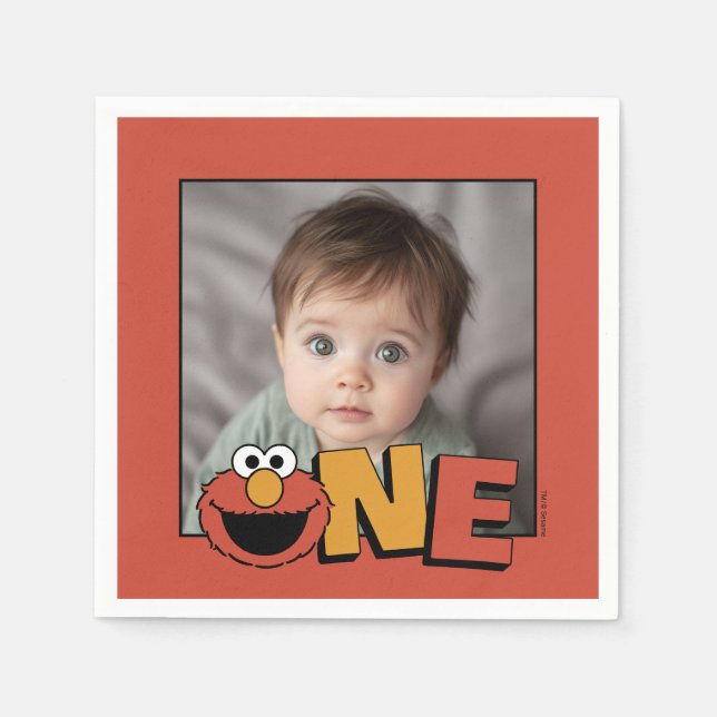 Sesame Street | Elmo - First Birthday Napkins (Front)