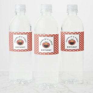 Sesame Street   Elmo - First Birthday Water Bottle Water Bottle Label