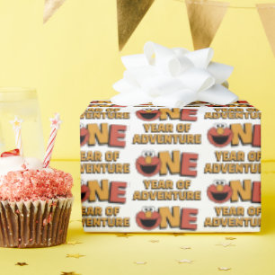 Sesame Street Elmo - First Birthday Wrapping Pap Wrapping Paper