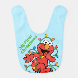 Sesame Street   Elmo First Christmas Lights Baby Bib