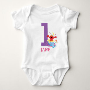 Sesame Street Elmo Girl's 1st Birthday Baby Bodysuit
