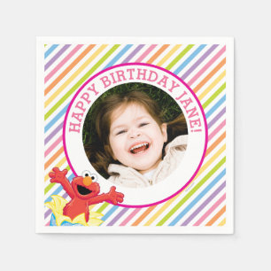 Sesame Street Elmo Girl's Birthday Napkins