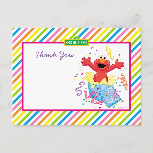 Sesame Street | Elmo Girl's Birthday Postcard (Front)