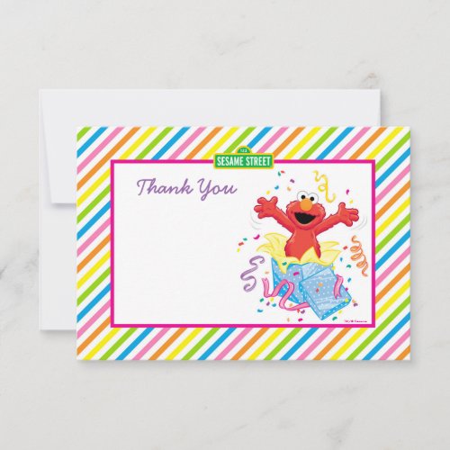 Sesame Street  Elmo Girls Birthday Thank You Card
