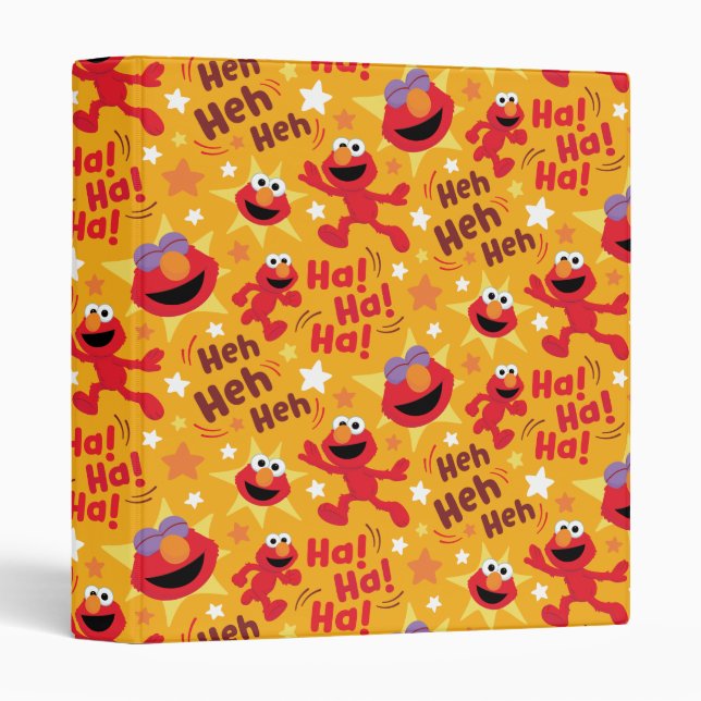 Sesame Street | Elmo Ha! Ha! Ha! Pattern 3 Ring Binder (Front/Spine)