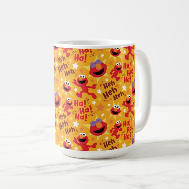 Sesame Street | Elmo Ha! Ha! Ha! Pattern Coffee Mug (Front Right)