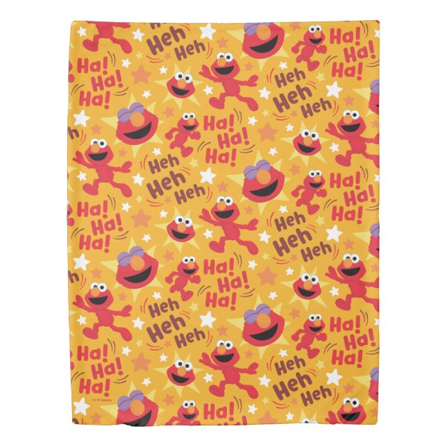 Sesame Street | Elmo Ha! Ha! Ha! Pattern Duvet Cover (Front)