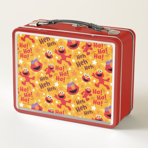 Sesame Street  Elmo Ha Ha Ha Pattern Metal Lunch Box